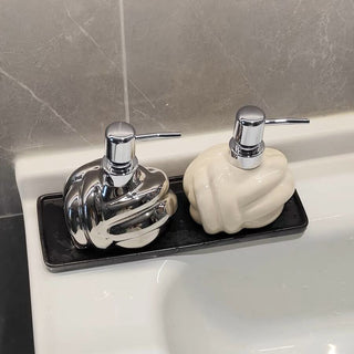 Knot Ceramic Dispenser  Refillable Bottle