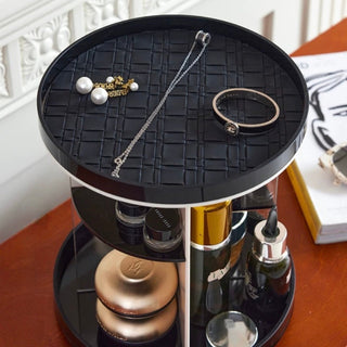 360 Degree Rotating Acrylic Round Cosmetic Storage Rack Makeup and Perfume Storage Tray