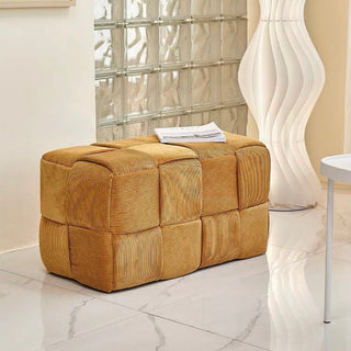 Bench-style woven stoolin  ottoman 38cm high