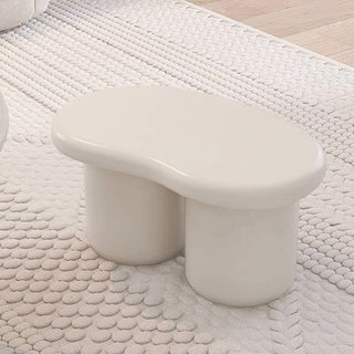 Cloud-based White Cream Stool Chair Side Table