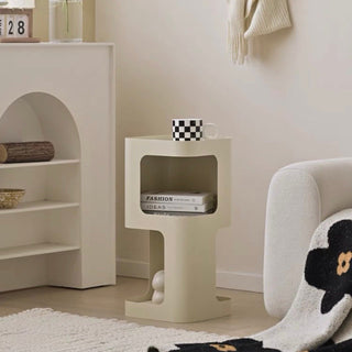 Iron Compact Open Storage Side Table