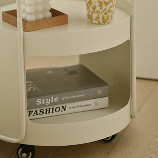Castered Iron Round Side Table