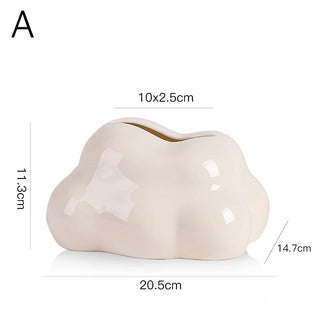 Cloud-shaped ceramic tissue casein  cloud motif