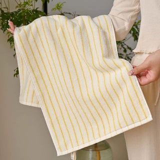 Simple Pin Stripe Color Face Towel     100% Cotton  Combed Cotton  Absorbent