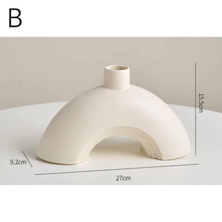 Arch Wave Ceramic Flower Vase   6 types