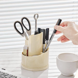 360 Degree Rotating Brush Stand with Cover    Pen Holder
