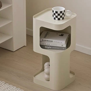 Iron Compact Open Storage Side Table