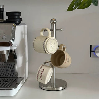 Stainless Steel Silver Cup Stand Rack Storage Mug Tree