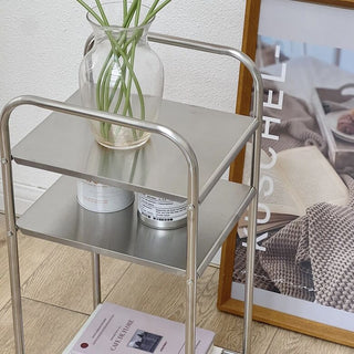 Modular Stainless Steel Tier Rack Side Table