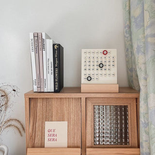 Wood Stand Desktop Mini Board Perpetual Calendar