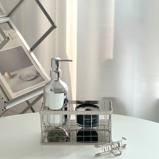Stainless steel basket silver dish drainer small item storage