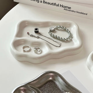 Cloud-type ceramic accessory tray 4 types in total plate