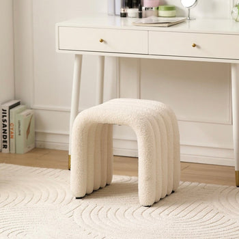 Boucle Arch-shaped Stool Dresser Chair Ottoman stool-006175