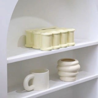 Ceramic Wave Design Tissue Case