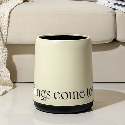 Two-tone lettering dustbin trash can