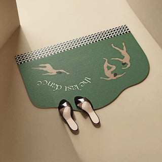 Dancer motif water-repellent entrance mat 50 x 80 cm