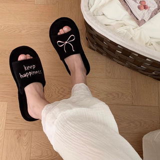 Ribbon embroidered design room shoes  3 sizes indoor slippers.