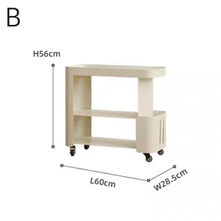Caster-equipped cabinet side tablein  wagon