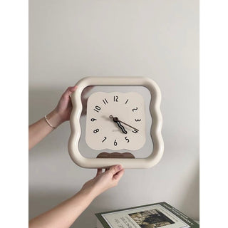 Square Wave Clear Clock  Wall Clock