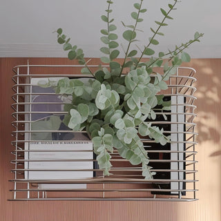 Silver Metal N-type Storage Rack Side Table Magazine Rack Wire