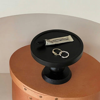 Wood Black Stand Accessory Tray Small Item Holder