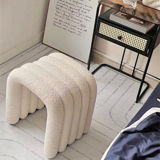 Boucle Arch-shaped Stool Dresser Chair Ottoman stool-006175