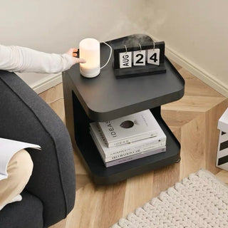 Caster-equipped U-shaped storage side tablein  wagon