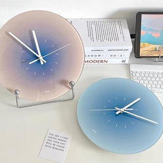 Gradient Clock with Stand  Wall Clock