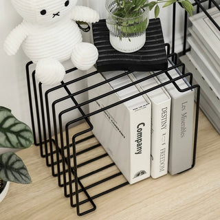 Wire Multifunctional Magazine Rack Storage Book Stand