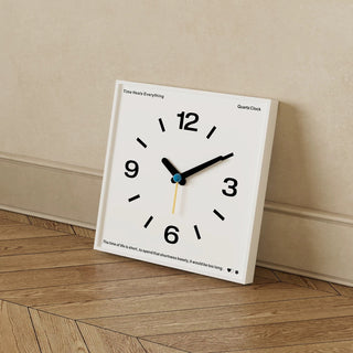 Square Frame Monotone Clock  Wall Clock