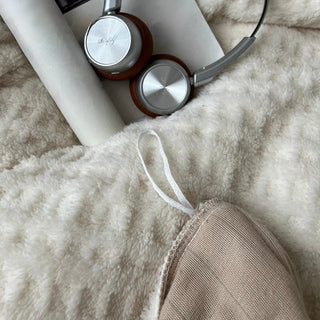 White Beige Thick Milk Fleece Winter Duvet Cover Set