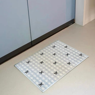 Ribbon Check Pattern Entrance Mat  50 x 80 cm Mud Removal