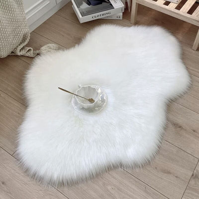 Cloud-type Faux Fur Door Mat 60x90 White Rug