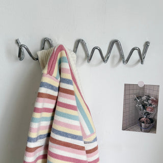 Silver Wavy Wall Hooks   Hanger Hooks   Wall-mounted Storage