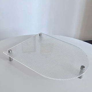Legged Striped Acrylic Tray