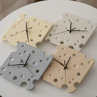 Cheese motif ceramic clockin  wall clock