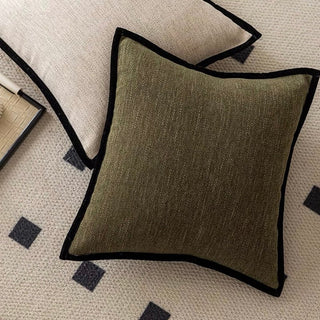 Piping Linen-like Cushion Cover  45 x 45 cm