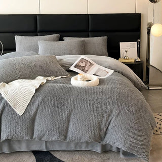 Fluffy Flannel Winter Duvet Cover Set  Bed Cover Bedding Cover