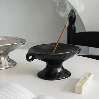 Handled Nuance Ceramic Accessory Tray  Small Item Holder