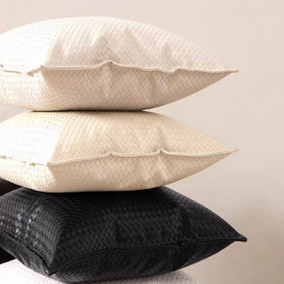 Rich Faux Leather Braided Cushion Cover  45 x 45 cm Nuance Colors