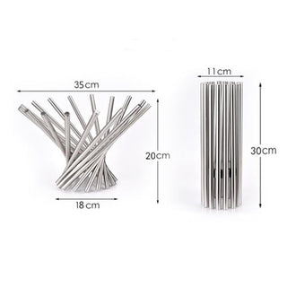 Stainless steel silver irregularly shaped tray compote fruit basket container small item holder