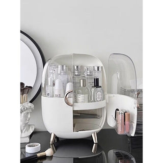 Circle Handle Legged Cosmetic Box Storage