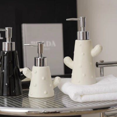 Piece Set: Cactus Ceramic Dispenser