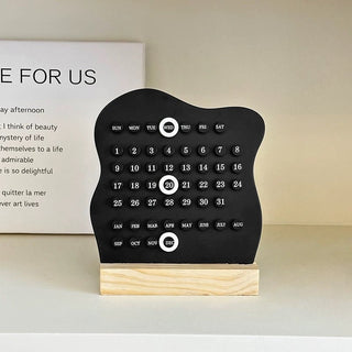 Irregular Wave Desktop Mini Board Perpetual Calendar