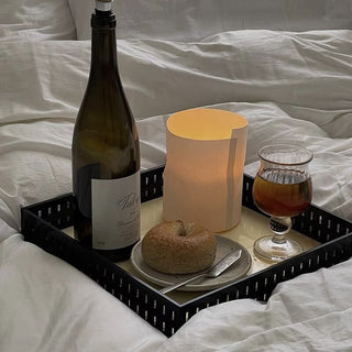 Monochrome Acrylic Square Perforated Tray