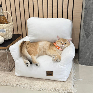 Fluffy Small Plain Pet Sofa for Dogs and Cats Pet Bed Pet Supplies Pet Cushion Washable