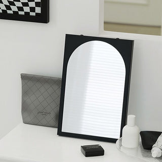 Arched Iron Tabletop Wall Mounted Mirror