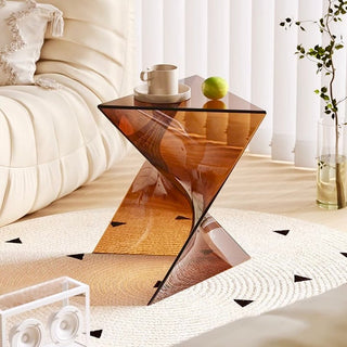 Acrylic Triangle Stool Side Table