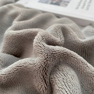 Gray Two-tone Simple Plain Milk Velvet Winter Duvet Cover Set Bed Cover Bedding Cover