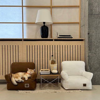 Fluffy Small Plain Pet Sofa for Dogs and Cats Pet Bed Pet Supplies Pet Cushion Washable